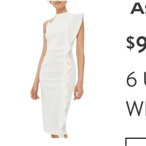 TopShop white asymmetrical bodycon